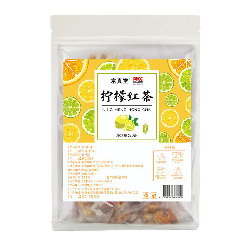 Lemon Black Tea 30 Bags 3g Triangle Pack Premium Healthy Fruit Blend