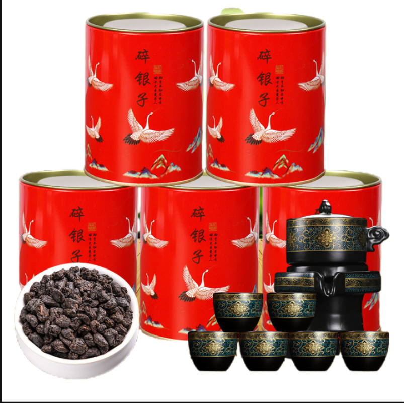 HelloYoung Glutinous Rice Fragrance Crushed Silver Tea Fossil Yunnan Pu'er Ripe Tea 50g/Can