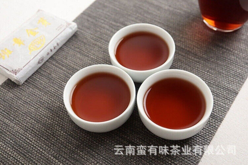 Yunnan LeXingXiang Banzhang Golden Bud Brick Aged Palace Ripe Pu'er Tea 50g