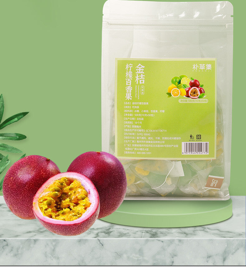 Kumquat Lemon Passion Fruit Tea Cold Brewed Triangular Tea Bag Fruit Tea