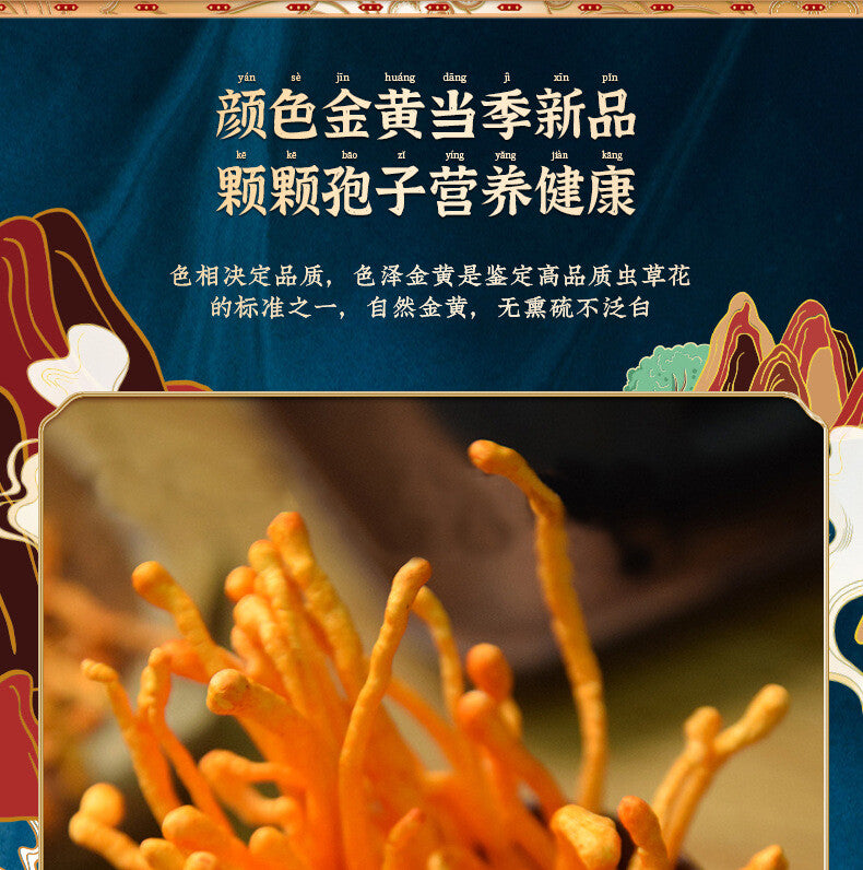 250g Organic Dried Cordyceps Flower Spore Head Sulfur free North Cordyceps Fresh