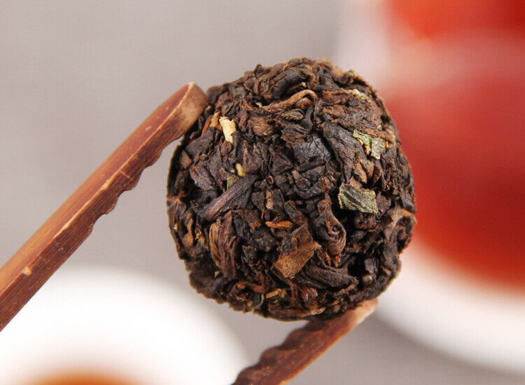 HelloYoung Glutinous Rice Fragrance Puerh Ripe Tea Dragon Pearl 500g Puerh Tea Tuocha