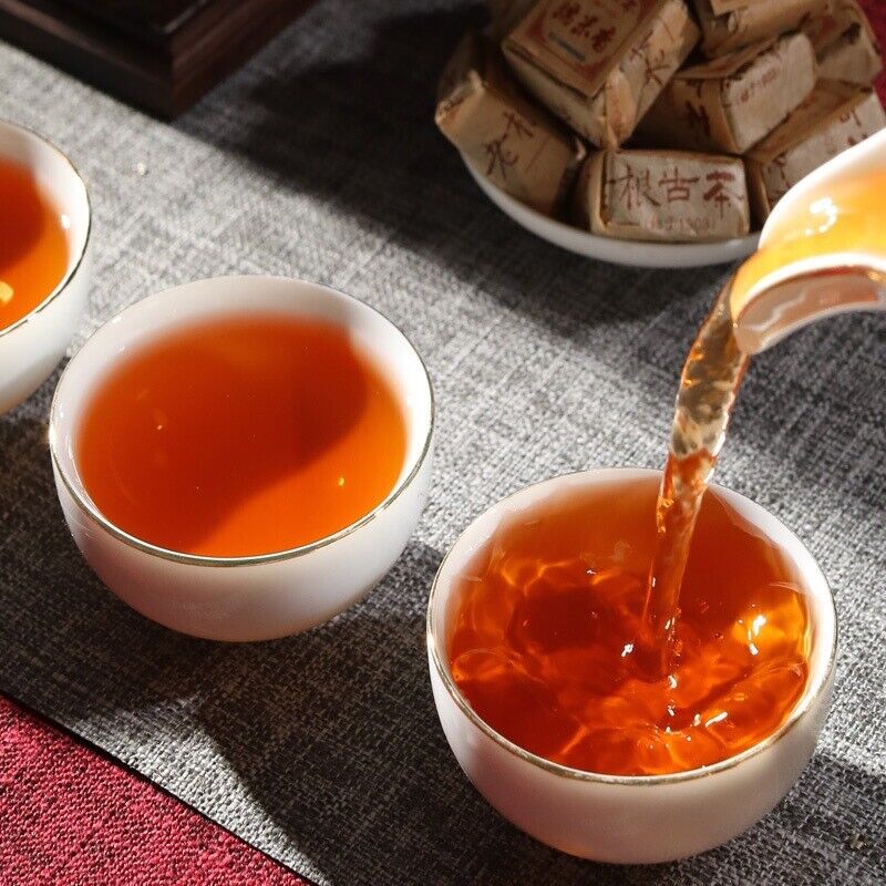 500G Yunnan Ancient Tree Pu'er Tea Glutinous Fragrance Xiaotuo Tea Cake Ripe Tea
