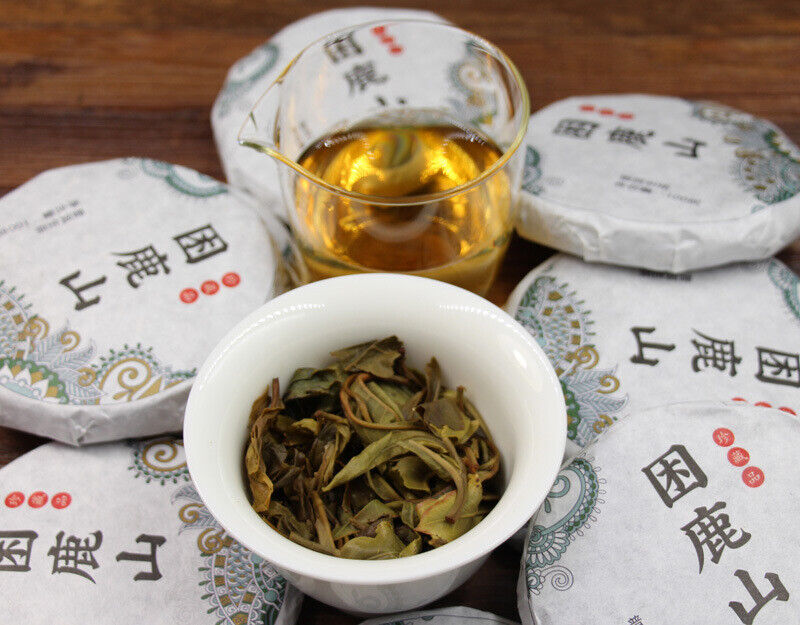 HelloYoung 100g 10 Cakes Yunnan Sleeping Deer Mountain Pu'er Tea Raw Cake Tea Wuqiu Shan