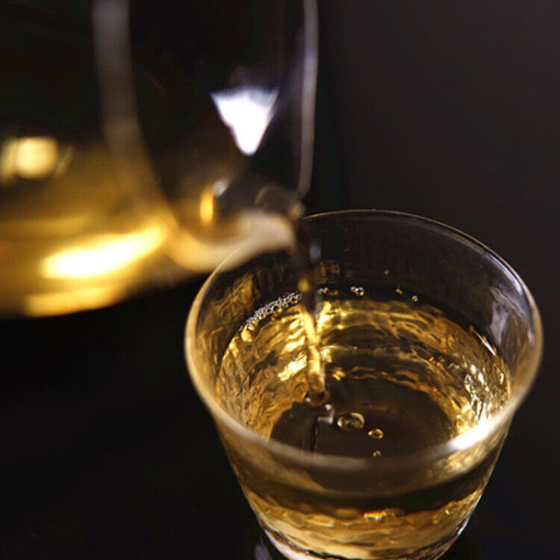 HelloYoung 357g Pu'er raw tea golden leaves golden Mengku yellow slices, seven seed cakes