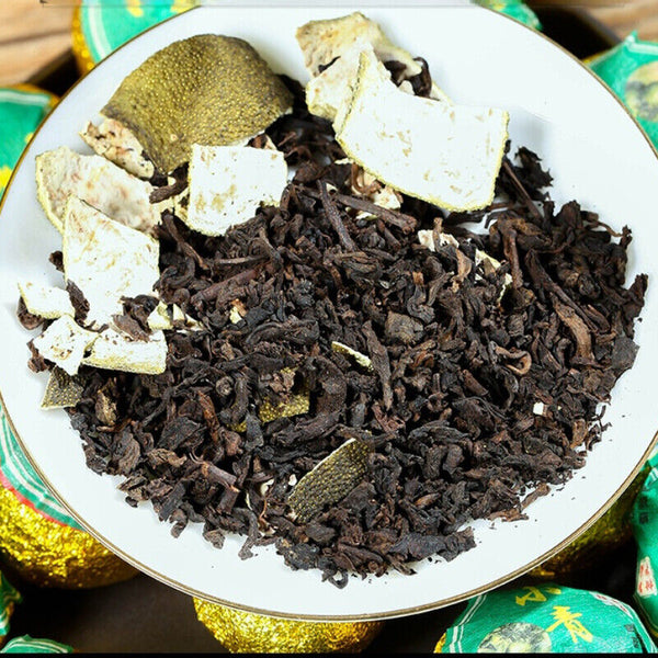 HelloYoung High Quality Tangerine Peel Pu-Erh Tea 500g Chinese Puerh Cooked Tea Black Tea