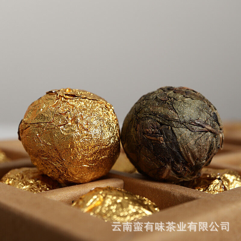 HelloYoung Yunnan Pu'er Tea 18 Old Banzhang Ancient Tree Gold Leaf Raw Tea Dragon Pearl