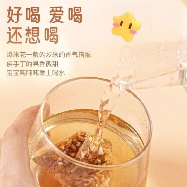 Organic Roasted Brown Rice Tea Bags Digestive Health Safe for Pregnancy & Kids