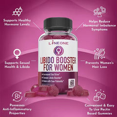 Hormone Balance Female Libido Booster Gummies - Sugar-Free, 60 Chewable Gummies