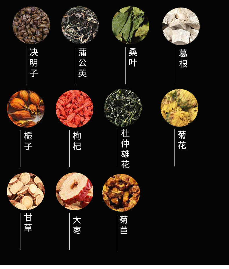 Premium Gan Tea with Mulberry Leaf Kudzu Gardenia Chicory for Liver Health