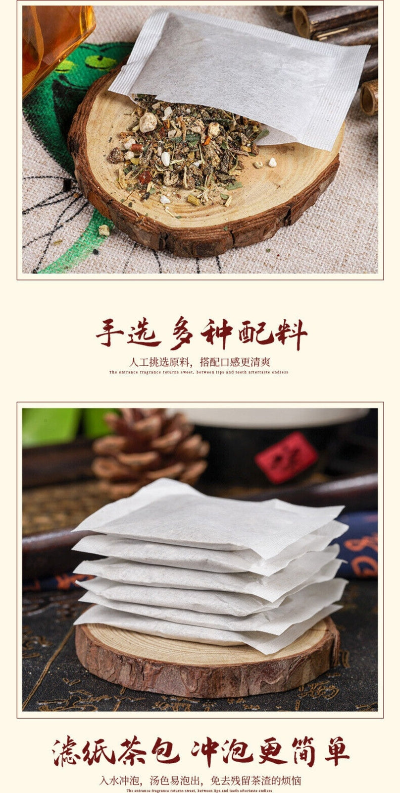 Traditional Chinese Herbal Tea Bags for Internal Balance Natural Wellness Blend