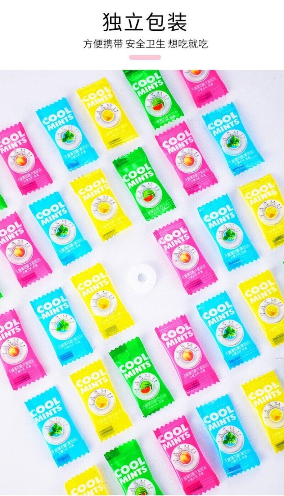 Sugar Free Fruit Mints Fresh Breath Party Candy Assorted Flavors