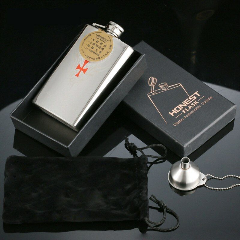 Stainless Steel Liquor Whisky Alcohol Portable Drinkware Flagon  Vodka Hip Flask
