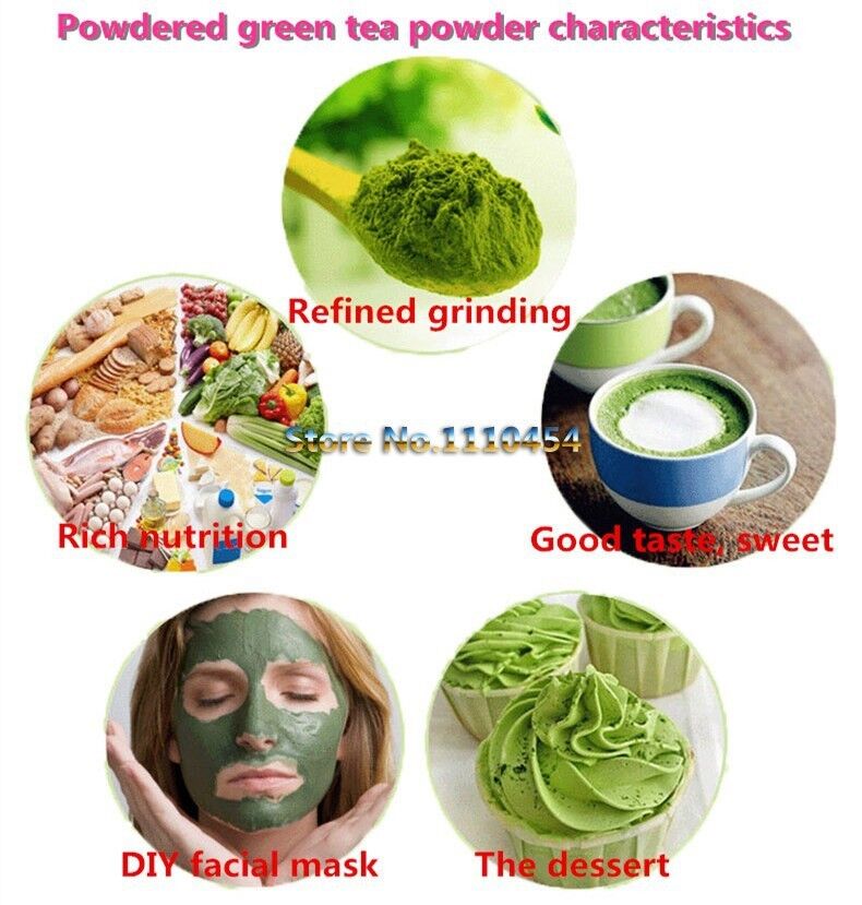 100g Natural Organic Green Tea Powder Japanese Matcha Slimming Tea Green Food
