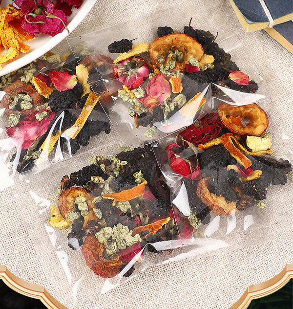 HelloYoung Dark plum hawthorn lotus leaf tea flowers and plants cold brewed tangerine tea
