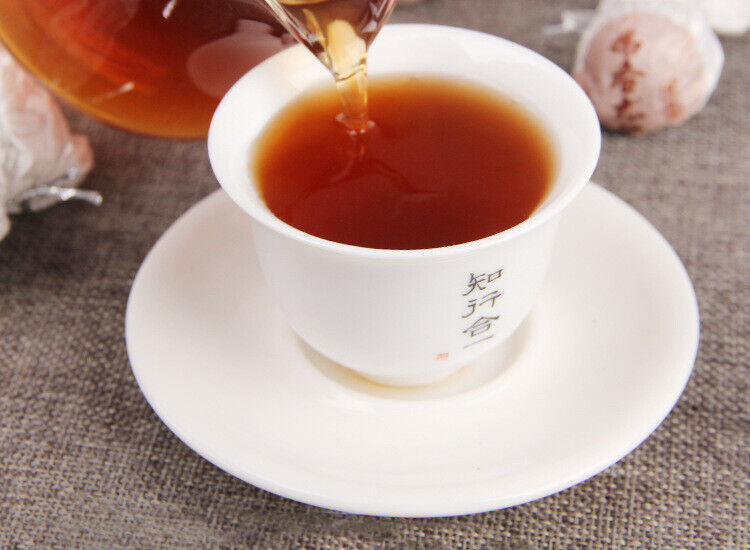 HelloYoung Glutinous Rice Fragrance Puerh Ripe Tea Dragon Pearl 500g Puerh Tea Tuocha
