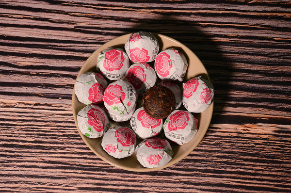 HelloYoung 500g Yunnan Pu'er Tea Leaves Jindian Tea Factory Rose Flavor Small Tuo Tea Ripe