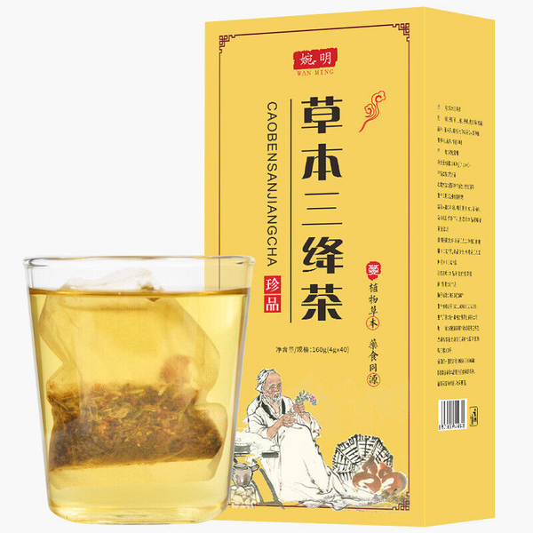 HelloYoung 160g Herbs three jiangtea corn beard mulberry kudzu willow three descending tea