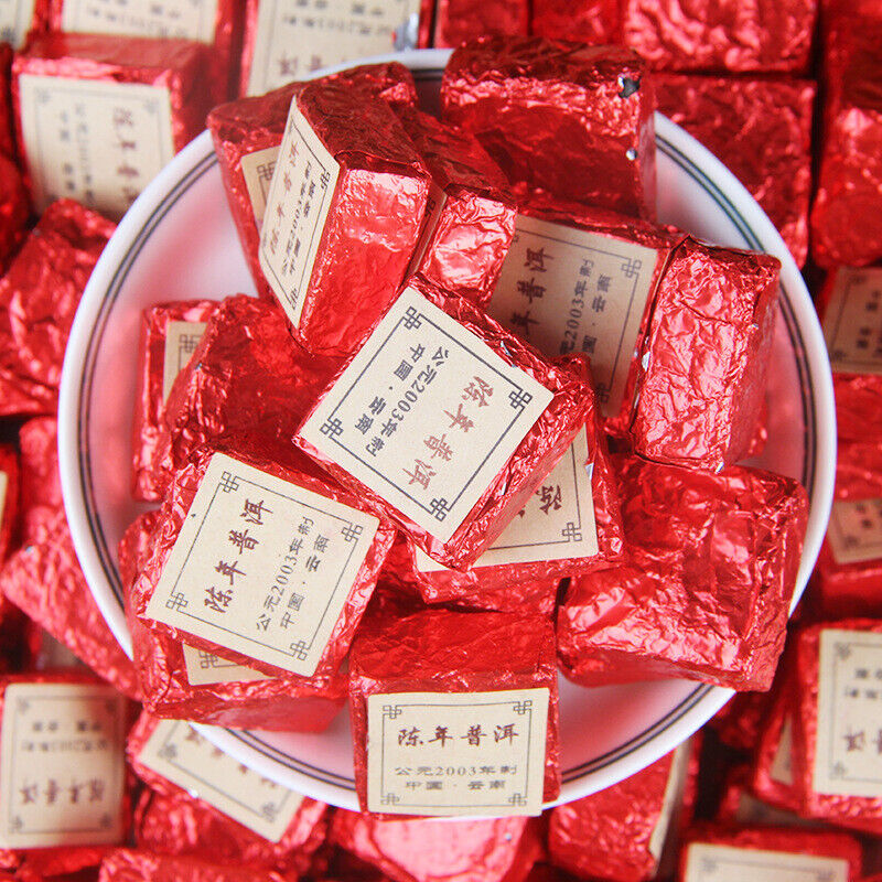 HelloYoung Square Brick Cooked Tea Black Tea Top-Grade Small Golden Brick Pu'er Tea 500g Secondary image