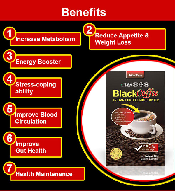Black Coffee Weight Loss Black Coffee Slim Instant Coffee 10g*18satchets