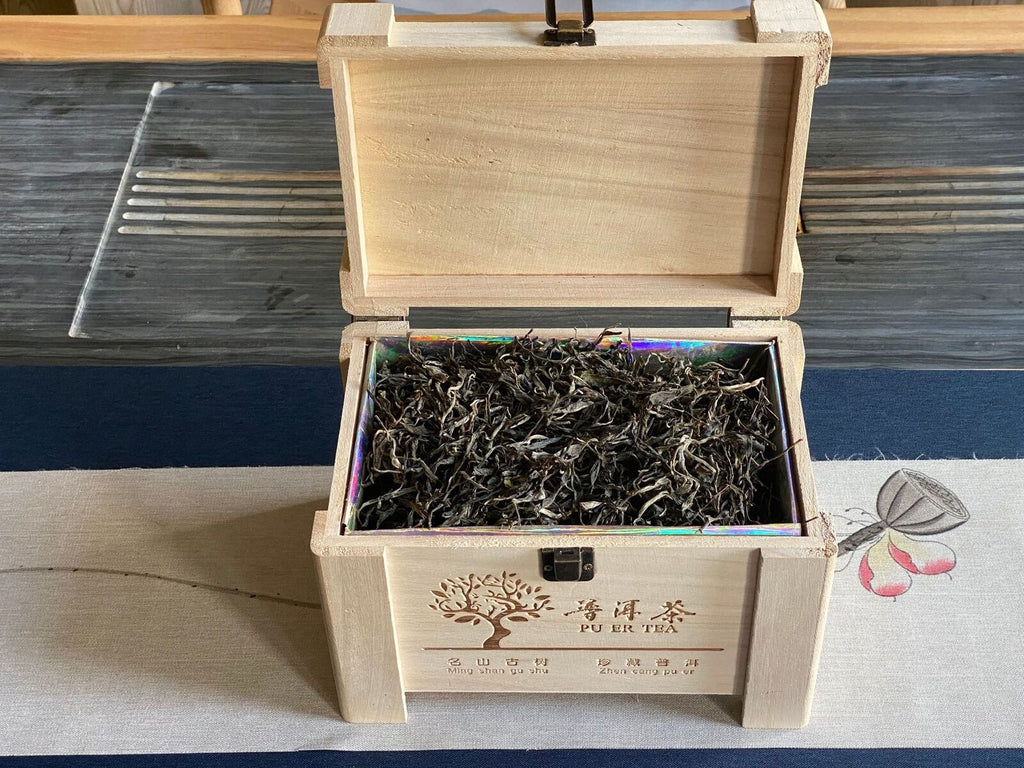 HelloYoung 500g Daxue Mountain First Spring Old-growth Loose Tea Puerh Raw Tea Wooden Case