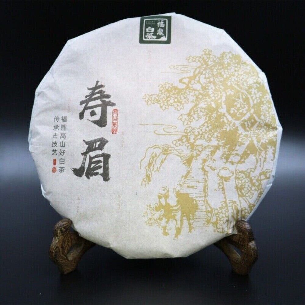 Fuding Shou Mei White Tea Cake 350g First Class High Mountain Bai Cha Premium Secondary image
