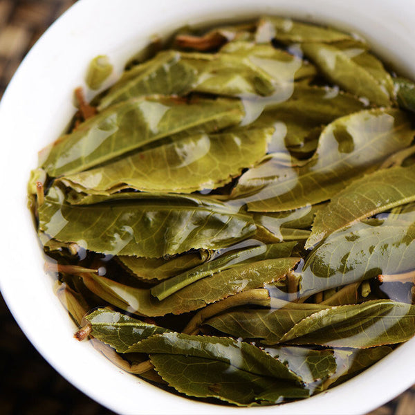 HelloYoung Moon Round Green Food Yunnan Puerh Tea Moon Cake Flower Good 100g Pu'er Raw Tea