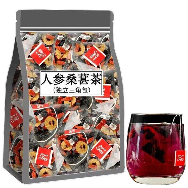 100g Ginseng Mulberry Black Wolfberry Tea Red Wolfberry Red Dates Dry Health Tea