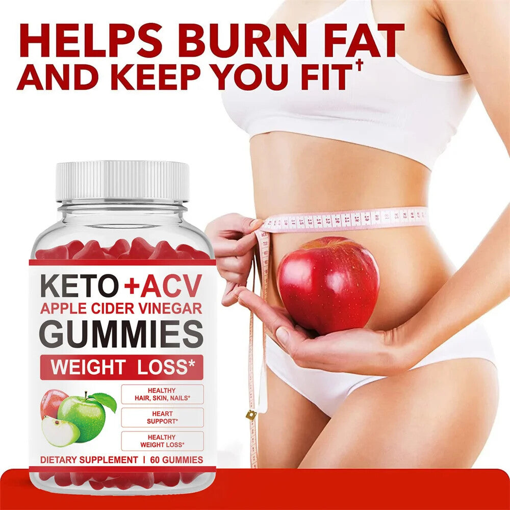 Keto Acv Gummy Candy Apple Cider Vinegar Gummies Hair Skin Nails and Weight Loss