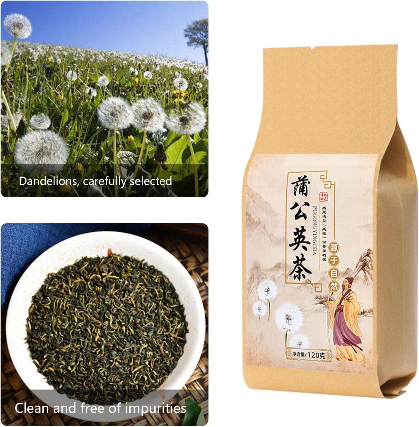 Dandelion Root Tea Portable Chinese Herbal Flowering Tea Bags 120g Main image