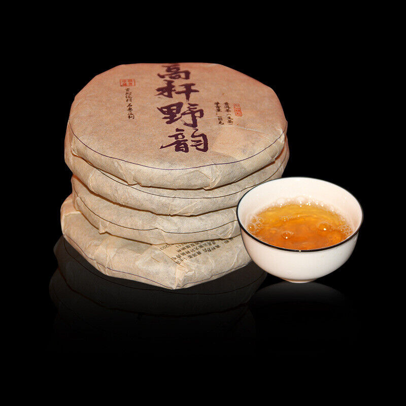 HelloYoung Yunnan Ancient Tree Pure Material Pu'er Tea Cake 100g Raw Pu'er Tea 高杆野韵茶饼