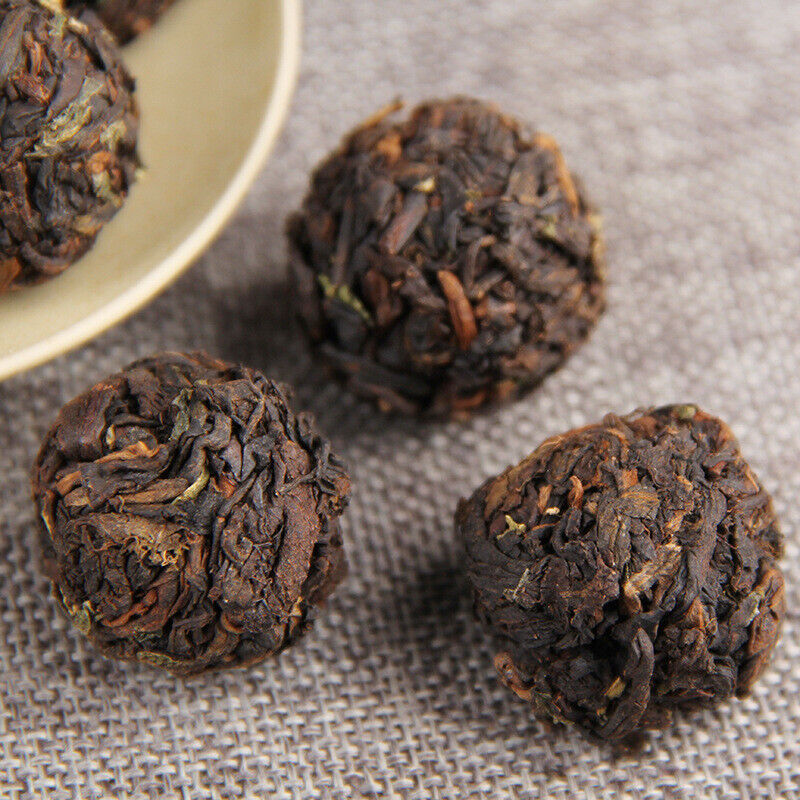 HelloYoung Glutinous Rice Fragrance Puerh Ripe Tea Dragon Pearl 500g Puerh Tea Tuocha