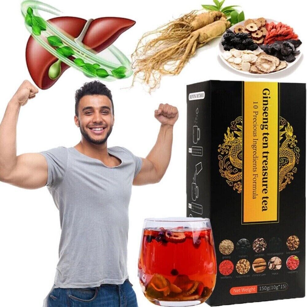 Ginseng Treasure Tea 10 Ingredients Premium Herbal Goji Blend Natural Secondary image
