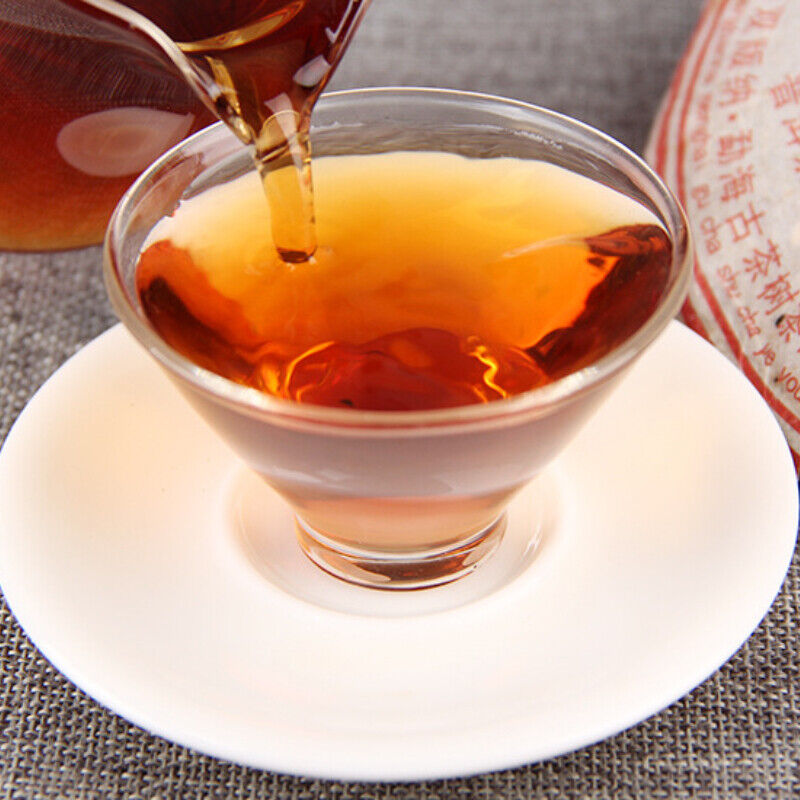 HelloYoung 357g Pu-Erh Ripe Tea Ancient Tree Pu'er Black Tea Handamde Craft Healthy Drink