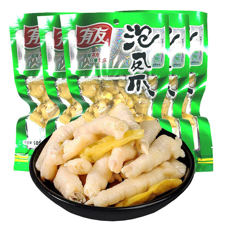 Youyou Pickled Pepper Chicken Feet Chongqing Specialty Snacks 有友泡椒凤爪泡凤爪重庆特产零食 Main image