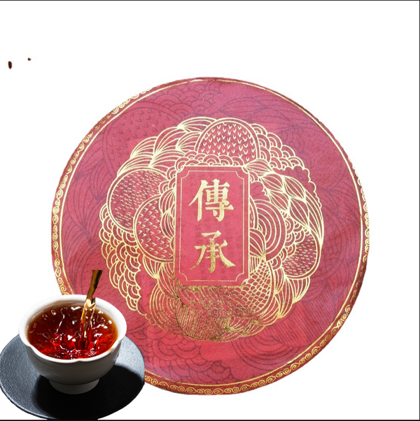 HelloYoung Heirloom Ripe Tea Brown Mountain Ripe Tea 357g Pu'er Tea Ripe Tea