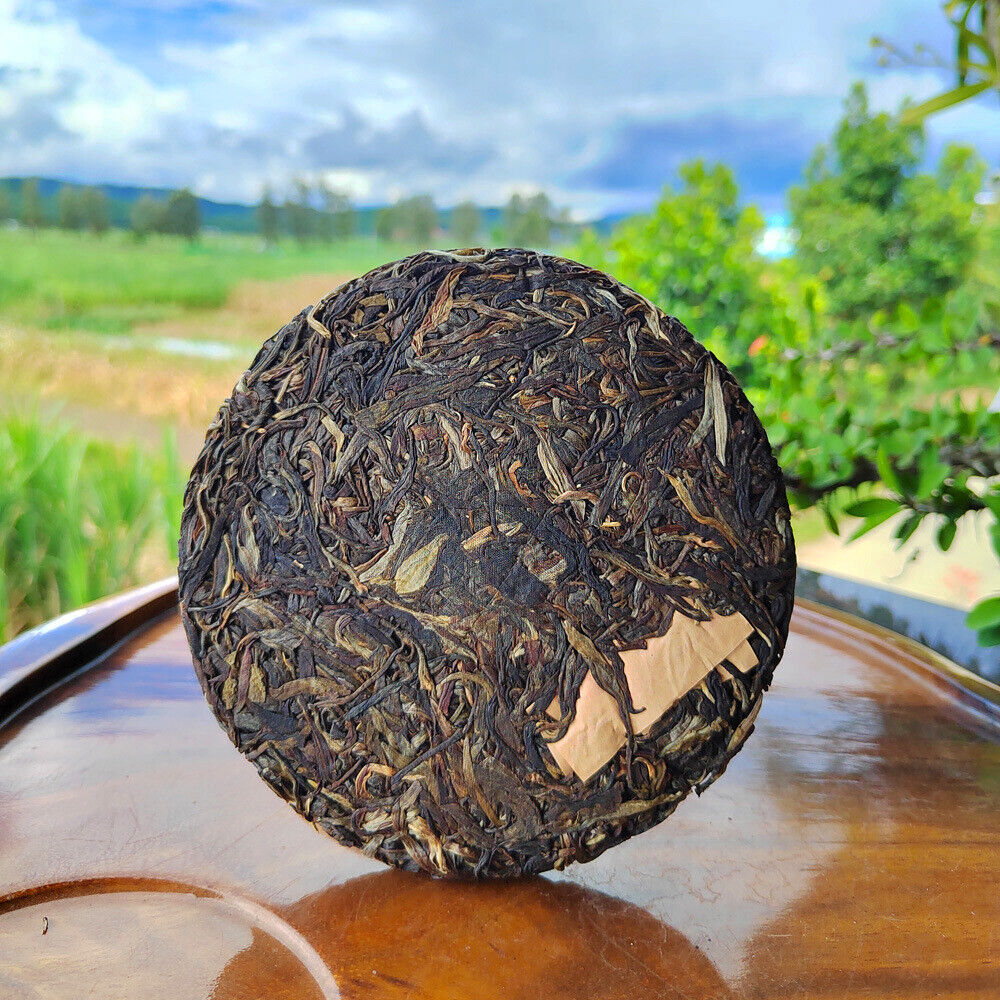 HelloYoung 200g Yiwu Pu-erh Tea Old Raw Tea Tianmen Mountain High Pole Pu-erh Old Cake Tea
