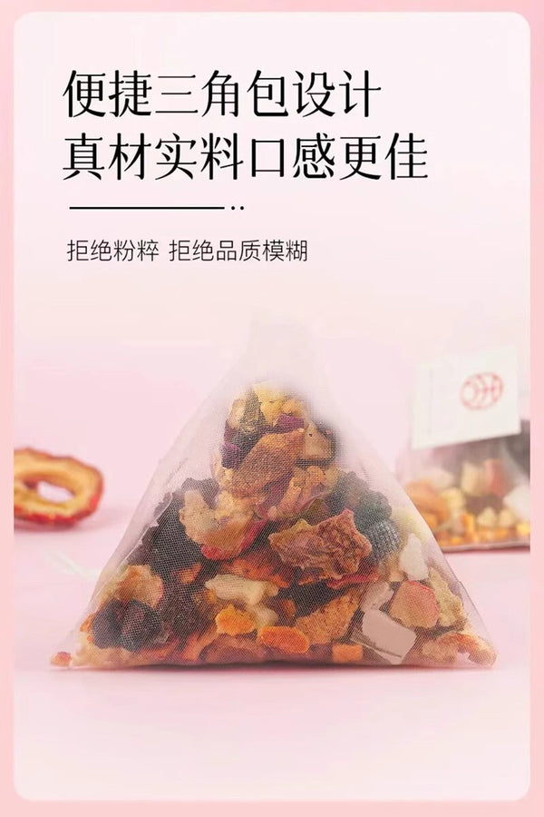 Plum, Hawthorn, Poria, Apple, Rose, Mulberry, Dried Tangerine Peel Fruit Tea