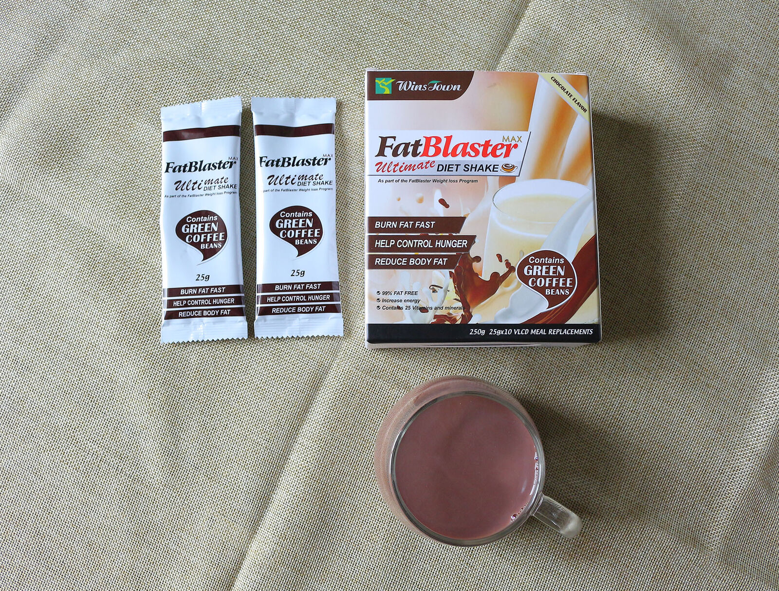 Fat Blaster Diet Replacement Weight Loss Chocolate Flavor Instant Coffee 25g*10