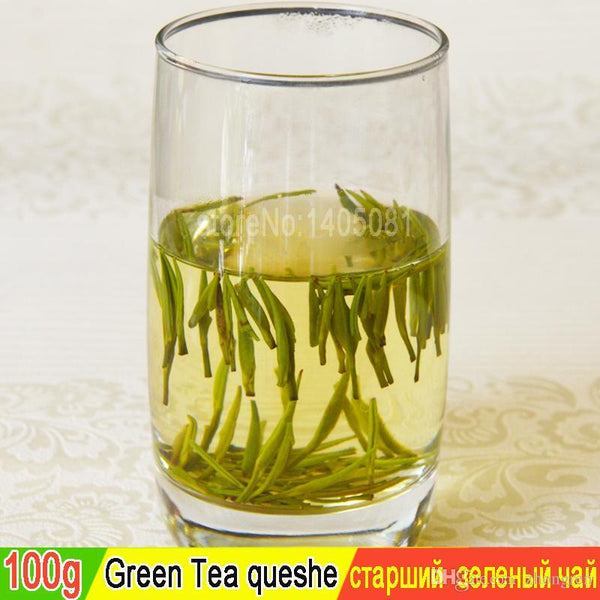 HelloYoung High Quality Green Tea Mingqian Fried Queshe Maojian Tea Green Healthy 100g