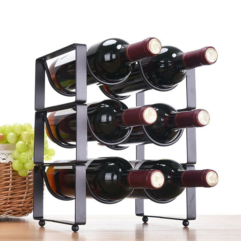 Wine Bottle Wine Cabinet Superposition Wine Rack Metal Iron Rack Display Shelf