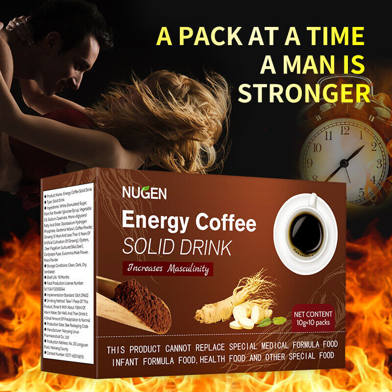 Energy Coffee Solid Drink Ground Black Coffee 10g*10 Packs Health Care
