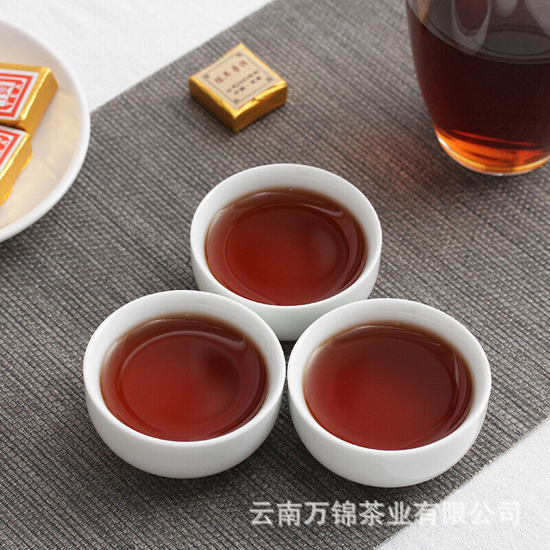 HelloYoung Small Gold Tea Brick 500g Mini Tuo Tea Small Square Brick Aged Pu-erh Ripe Tea