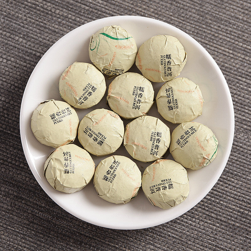 Yunnan Puerh Tea,Golden Dawn Glutinous Fragrance Tuo Tea,Miniature Ripe Tea 500g