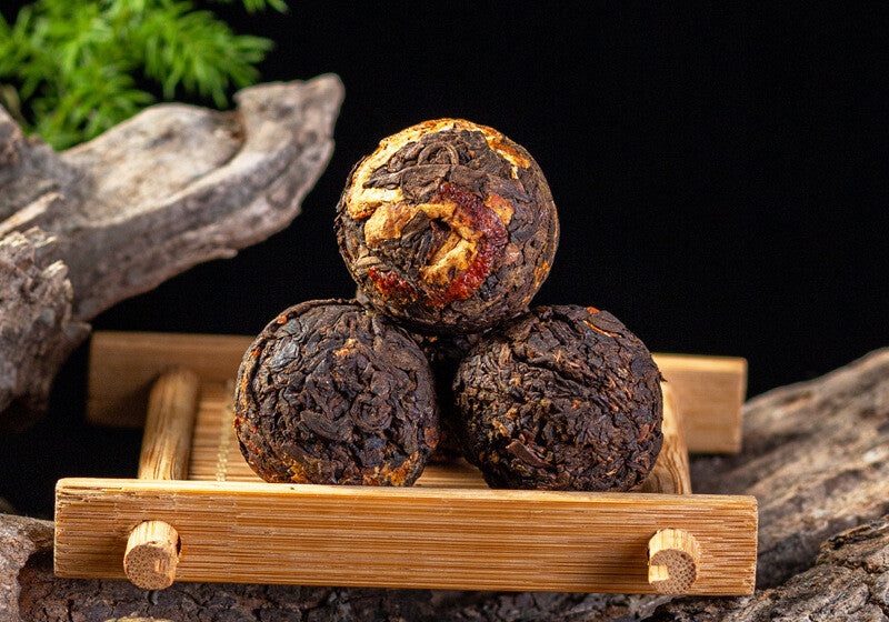 500g Yunnan Pu'er Tea Tangerine Peel Dragon Beads Xiao Tuo Old Ripe Tea Bulk