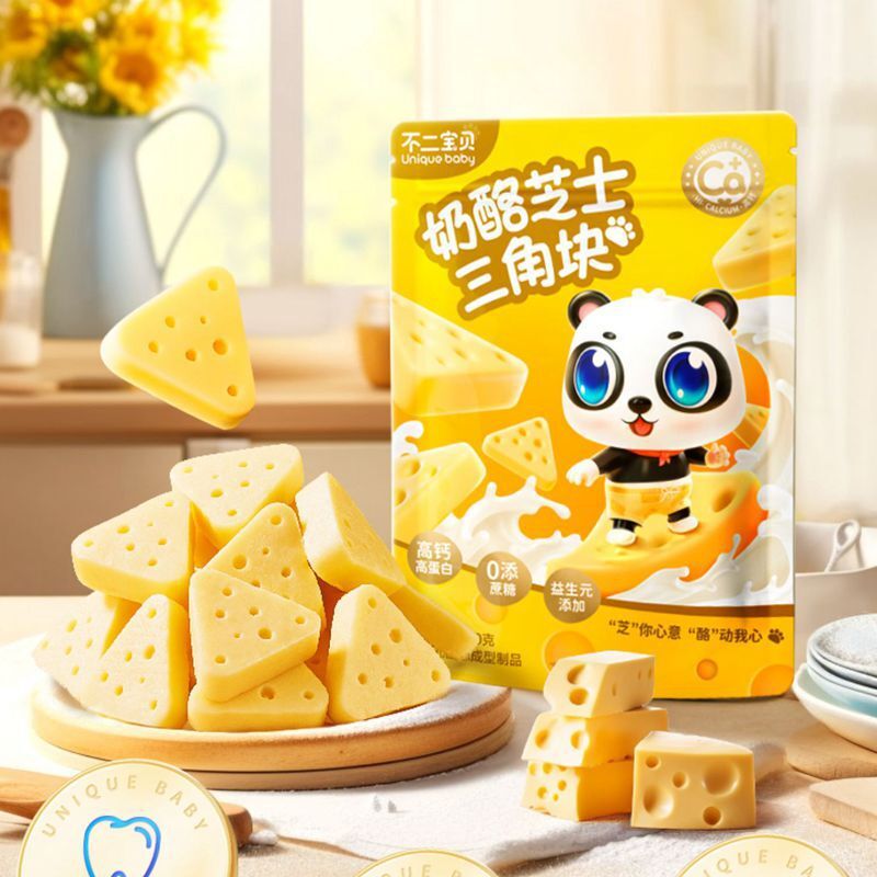 Cheese Cubes No Sugar Added Kids Snack Probiotics 80g*5 Bags High Calcium Main image