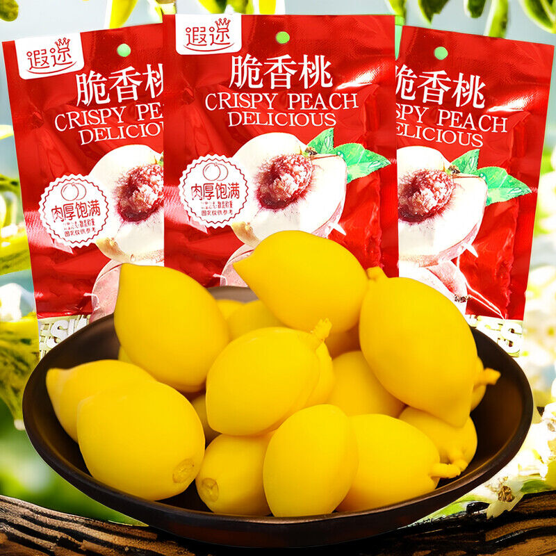 Childhood Retro Treat Preserved Fruit Crispy Sweet & Sour Yellow Peach Snack Main image