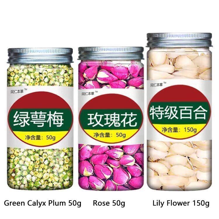 Natural Green-calyx Plum Blossom, Rose & Jasmine Blend High-Quality Health Tea