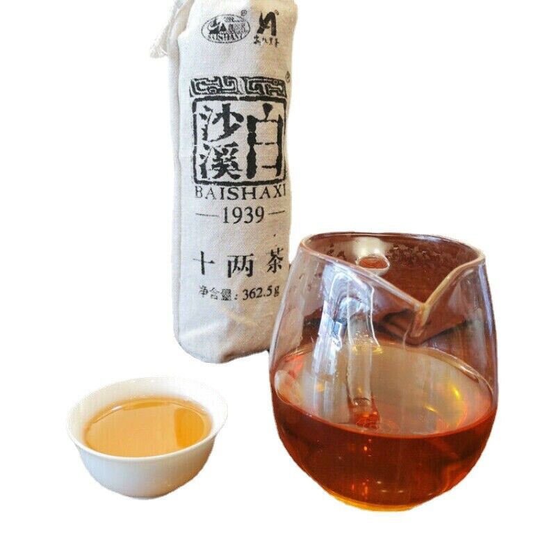 HelloYoung 362.5g Baishaxi Shi Liang Cha Hua Juan Hei Cha Dark Tea Black In Bamboo Basket Main image