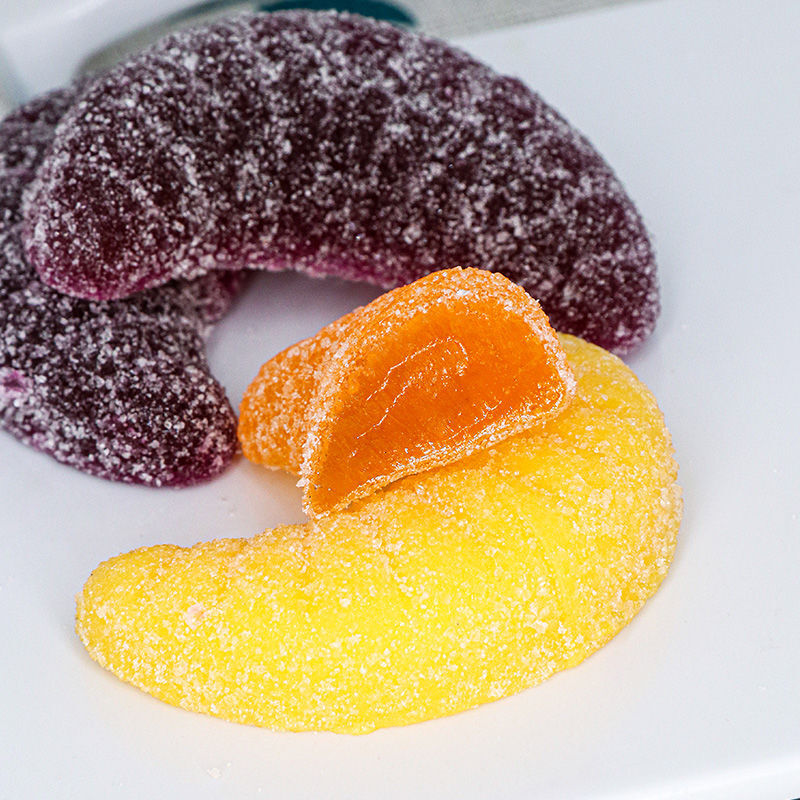 500g New Year Snack Bulk Orange Slice Gummies Fruit Flavor Mixed Soft Candy